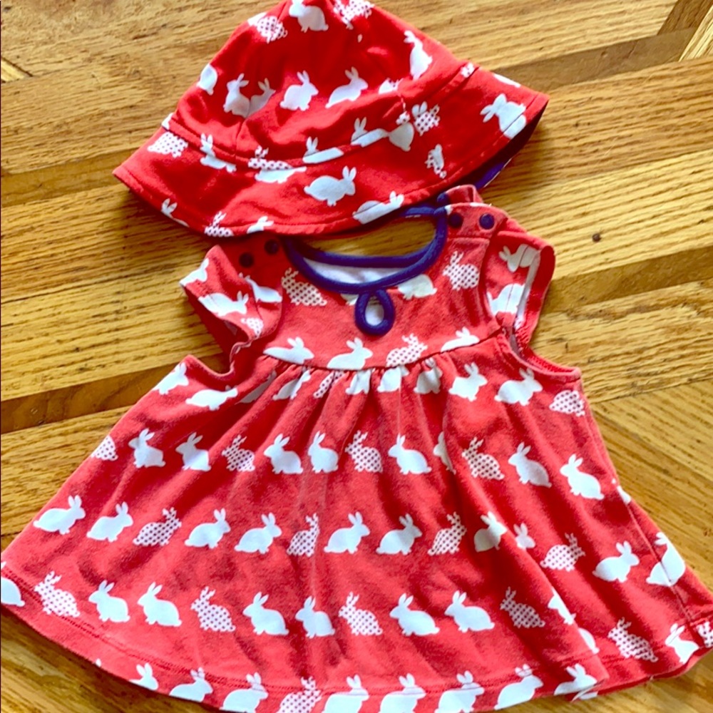 2 for $10 Red bunny dress and hat